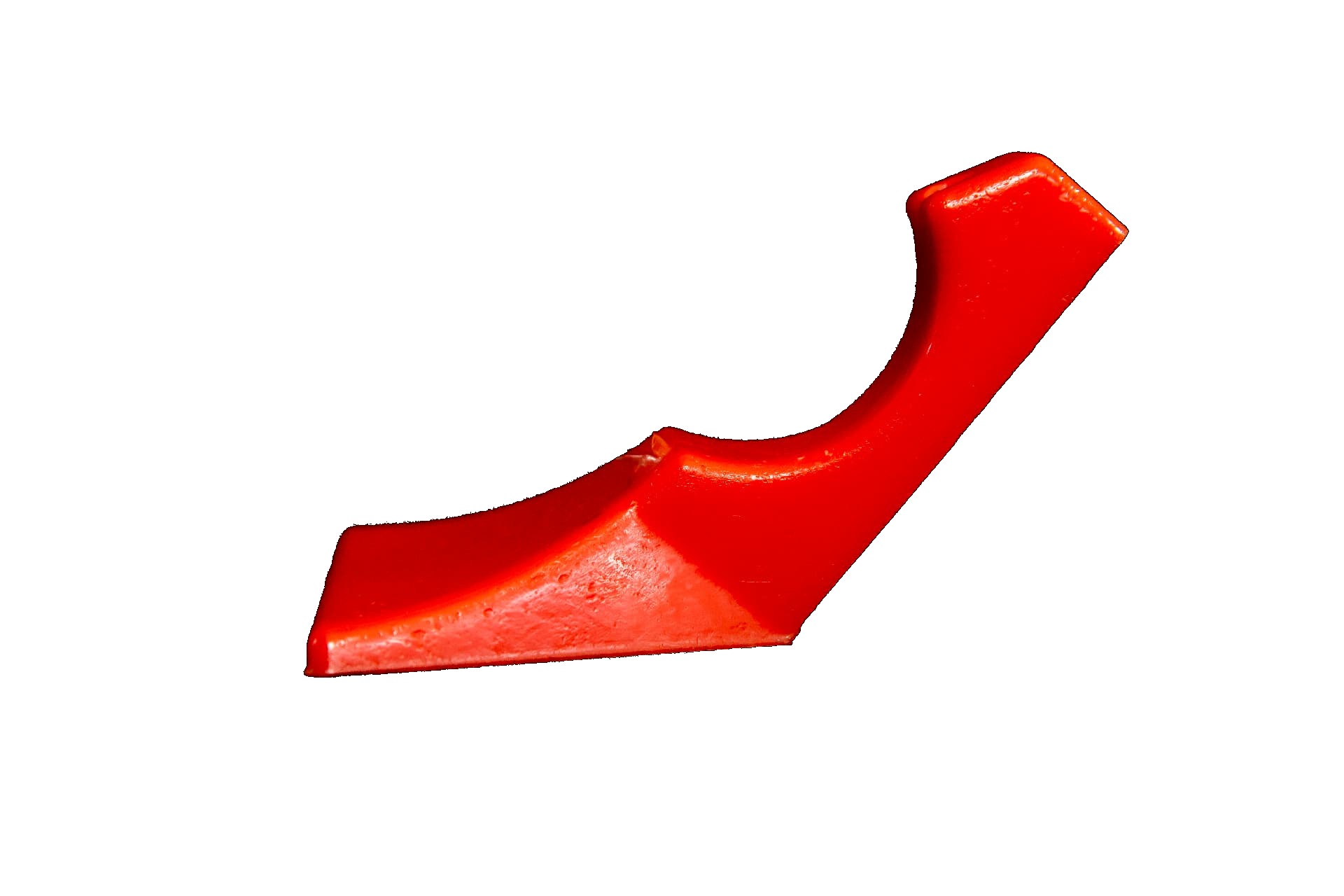 Guia curva em poliuretano vermelho