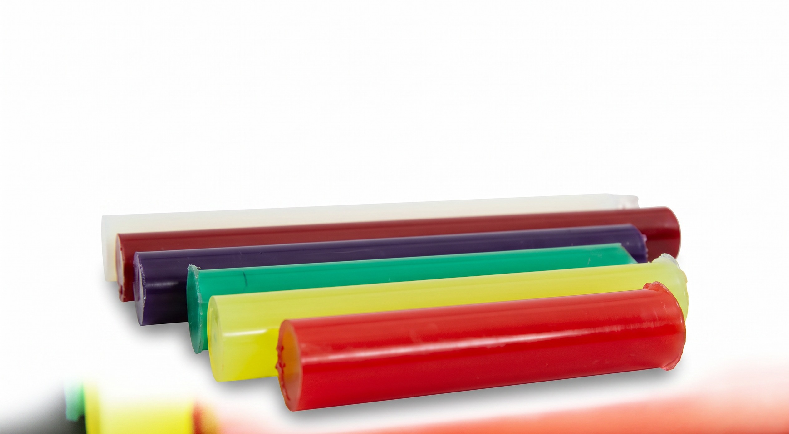 Tarugos de poliuretano coloridos em diferentes durezas